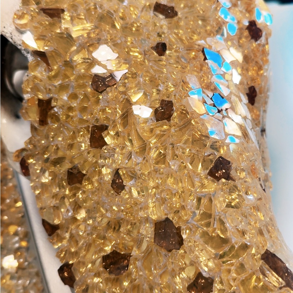 Gold and Brown Mosaic Decorative Piece